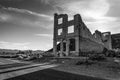 Remains of the old bank building in the ghost town Rhyolite Royalty Free Stock Photo