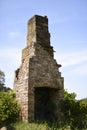 Old fireplace in paddock left standing as a solitary Royalty Free Stock Photo