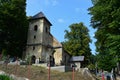 Remains of old catholic Church of All Saints in Zazriva from 18th century, northern Slovakia