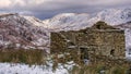 Winter at an Old Stone Barn in Lake District Royalty Free Stock Photo