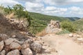 The remains of outer fortress walls in ruins of residence of Grand Masters of Teutonic Order in ruins of the castle of the