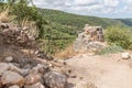 The remains of outer fortress walls in ruins of residence of Grand Masters of Teutonic Order in ruins of the castle of the