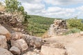 The remains of outer fortress walls in ruins of residence of Grand Masters of Teutonic Order in ruins of the castle of the