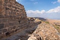 Remains of the outer walls on the ruins of the great Hospitaller fortress - Belvoir - Jordan Star - located on a hill above the