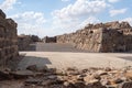 Remains of the outer walls on the ruins of the great Hospitaller fortress - Belvoir - Jordan Star - located on a hill above the