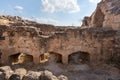 Remains of the outer walls on the ruins of the great Hospitaller fortress - Belvoir - Jordan Star - located on a hill above the