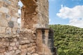The remains of outer walls in the ruins of the residence of the Grand Masters of the Teutonic Order in the ruins of the castle of