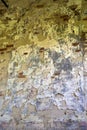 The remains of paintings on the walls of a destroyed Orthodox church