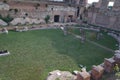 Remains of palace of emperor Titus Flavius Domitianus in Rome