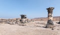 The remains of the palace hall in ruins of the Greek - Roman city of the 3rd century BC - the 8th century AD Hippus - Susita on th