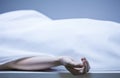 Remains of person in morgue Royalty Free Stock Photo