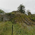 Remains of Poilvache castle, heritage site in Yvoir Royalty Free Stock Photo