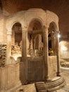 Remains of the Roman Bath in the Crypt of St. Dimitrios Greek Orthodox Church in Thessaloniki Greece