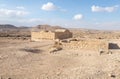 Remains of a Roman bath near the ruins of the central city - fortress of the Nabateans - Avdat, between Petra and the port of