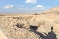 Remains of a Roman bath near the ruins of the central city - fortress of the Nabateans - Avdat, between Petra and the port of