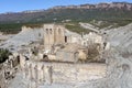 Remains of the Romanesque church of San Miguel in Esco, Zaragoza Spain Royalty Free Stock Photo