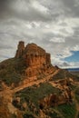 Remains of ruined castle of Arnedo in province of Burgos, Castilla y Leon, Spain