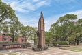 Remains of ruins of Urakami cathedral walls and pillar in the Hypocenter Park of Nagasaki.