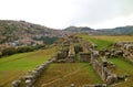 The remains of Sacsayhuaman archaeological site, ancient citadel of the Inca empire overlooking the city of Cusco, Peru