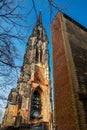 Remains of the Saint Nicholas church which was almost completely destroyed during the bombing of Hamburg