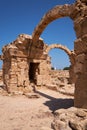 The remains of Saranta Kolones castle. Paphos Archaeological Park. Cyprus