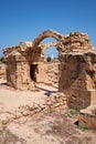 The remains of Saranta Kolones castle. Paphos Archaeological Park. Cyprus