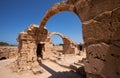 The remains of Saranta Kolones castle. Paphos Archaeological Park. Cyprus