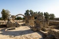 Remains of Saranta Kolones castle in Paphos Royalty Free Stock Photo