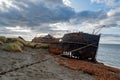 Remains of the steamship Amadeo at San Gregorio in Magellanes, southern Chile Royalty Free Stock Photo