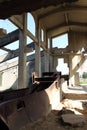 The remains of a sulfur distillation plant established in 1933 stand outside of Kibbutz Beeri, in Israel