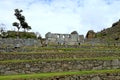 The Remains of Temple of the Three Window in Machu Picchu Inca Citadel, Archaeological site in Cusco, Peru Royalty Free Stock Photo