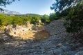 Remains of theater in Lycian city Faselis Royalty Free Stock Photo