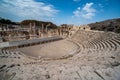 Remains of theatre of an ancient city of Beth-shean in Israel Royalty Free Stock Photo