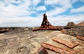 The remains of S. S. Speke Royalty Free Stock Photo