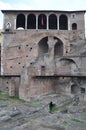The remains of Trajan\'s Forum in Rome, Italy Royalty Free Stock Photo