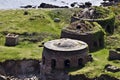 Remains of a trio of Beehive Brick Kilns on the site of the former brickworks at Porth Wen, Isle of Anglesey, Gwynedd, North Wales