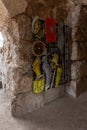 Remains of a tunnel under the podium at the ruins of the Beit Guvrin amphitheater, near Kiryat Gat, Israel Royalty Free Stock Photo