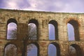 Remains of the Valens Aqueduct, one of the surviving Byzantine landmarks in modern Istanbul. Royalty Free Stock Photo