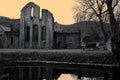 Remains of Valle Crucis Abbey near Llangollen,  Wales,  United Kingdom. Royalty Free Stock Photo