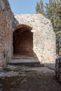 Remains of walls and buildings in the Yehiam fortress