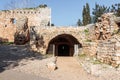 Remains of walls and buildings in the Yehiam fortress