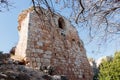 Remains of walls and buildings in the Yehiam fortress