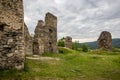 Remains of walls and towers of medieval castle