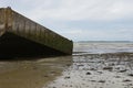 Remains of WW2 Allied Mulberry Harbour, Arromanches (D-Day Landing Gold Beach) , Normandie, France Royalty Free Stock Photo