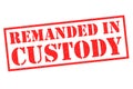 REMANDED IN CUSTODY Rubber Stamp Royalty Free Stock Photo