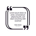 Remark quote text box poster template concept. blank empty frame citation. Quotation paragraph symbol icon. double bracket comma m