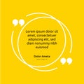 Remark quote text box poster template concept. blank empty frame citation. Quotation paragraph symbol icon. double bracket comma m
