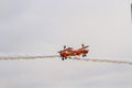 Remarkable close pass during a wingwalking display