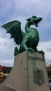 Ljubljana - Remarkable Dragon Bridge (Zmajski most) in Ljubljana, Slovenia Royalty Free Stock Photo