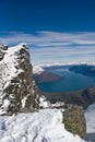 From The Remarkable mountains over Lake Wakatipu, New Zealand Royalty Free Stock Photo